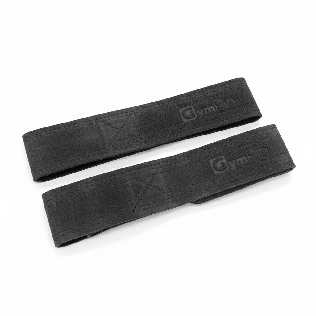 GymPin Padded Leather Weight Lifting Straps